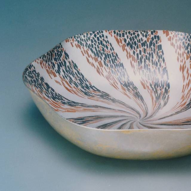 家出隆浩 打込象嵌文「散 1991」